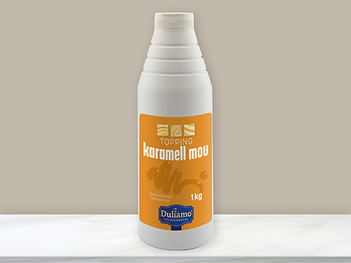 DULIAMO Karamell Mou Topping D - Flasche mit 1 Kilogramm