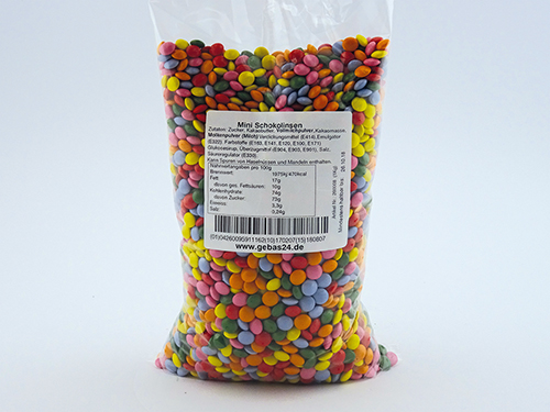Mini-Schokolinsen GEBAS - Beutel mit 1 Kilogramm