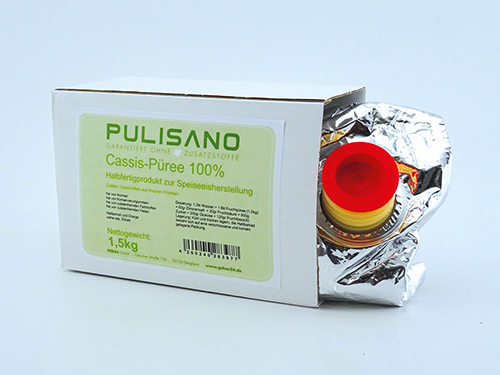 PULISANO Cassis-Püree - Karton mit 12 Kilogramm